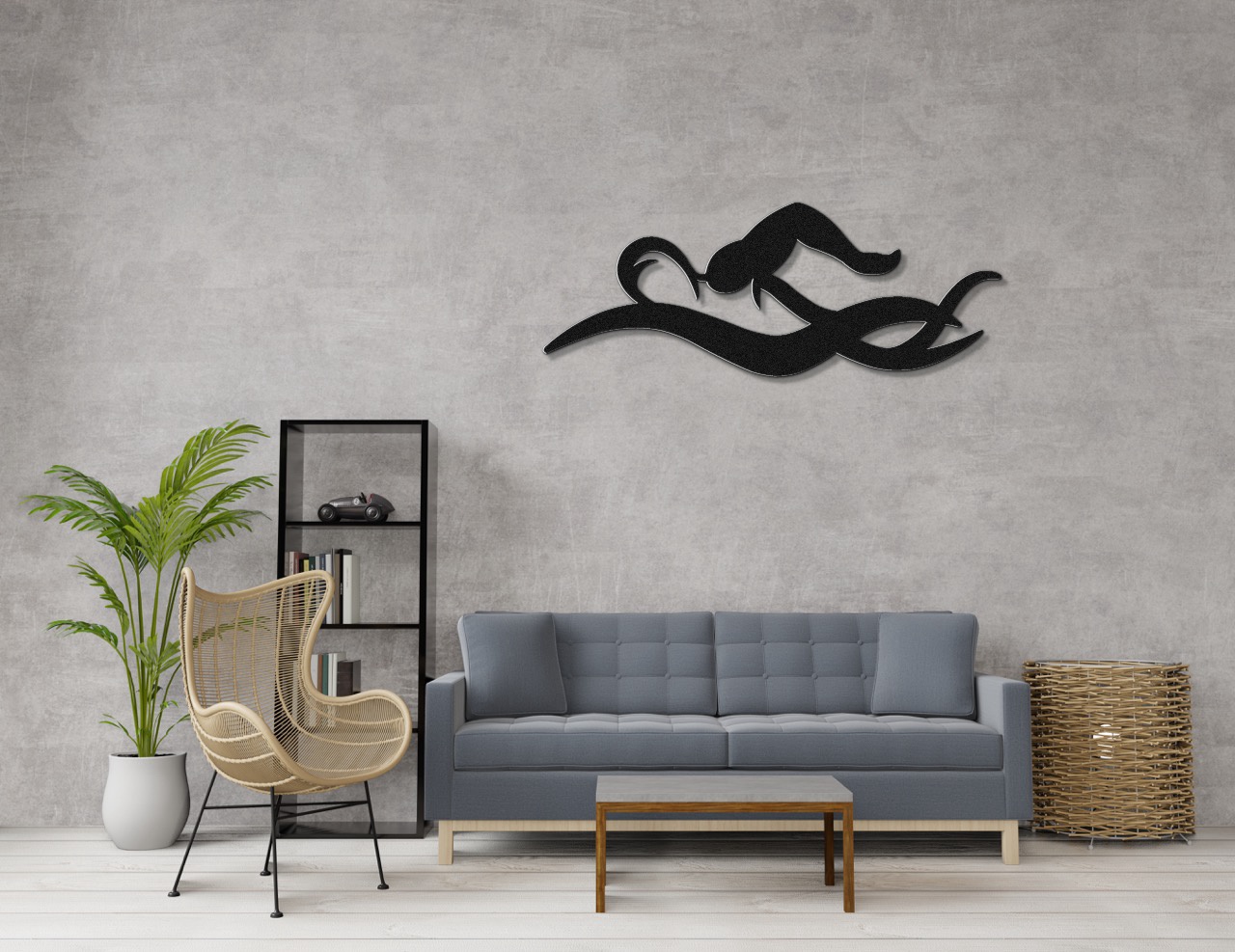 Swimmer Metal Wall Art