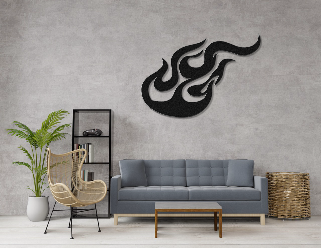 Abstract Fire Metal Wall Art