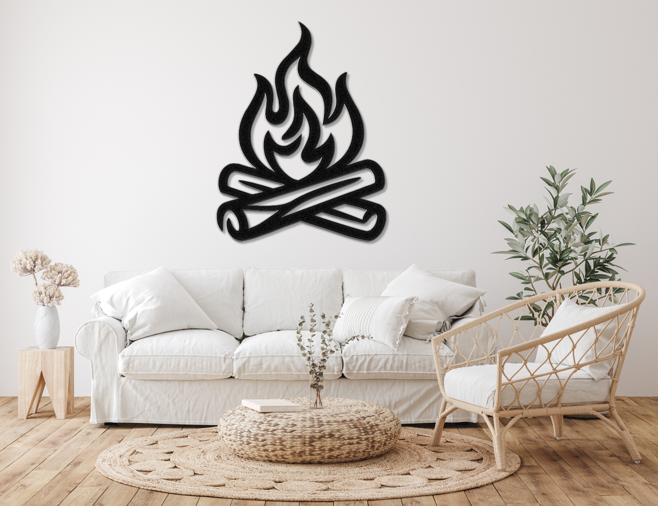 Campfire Metal Wall Art