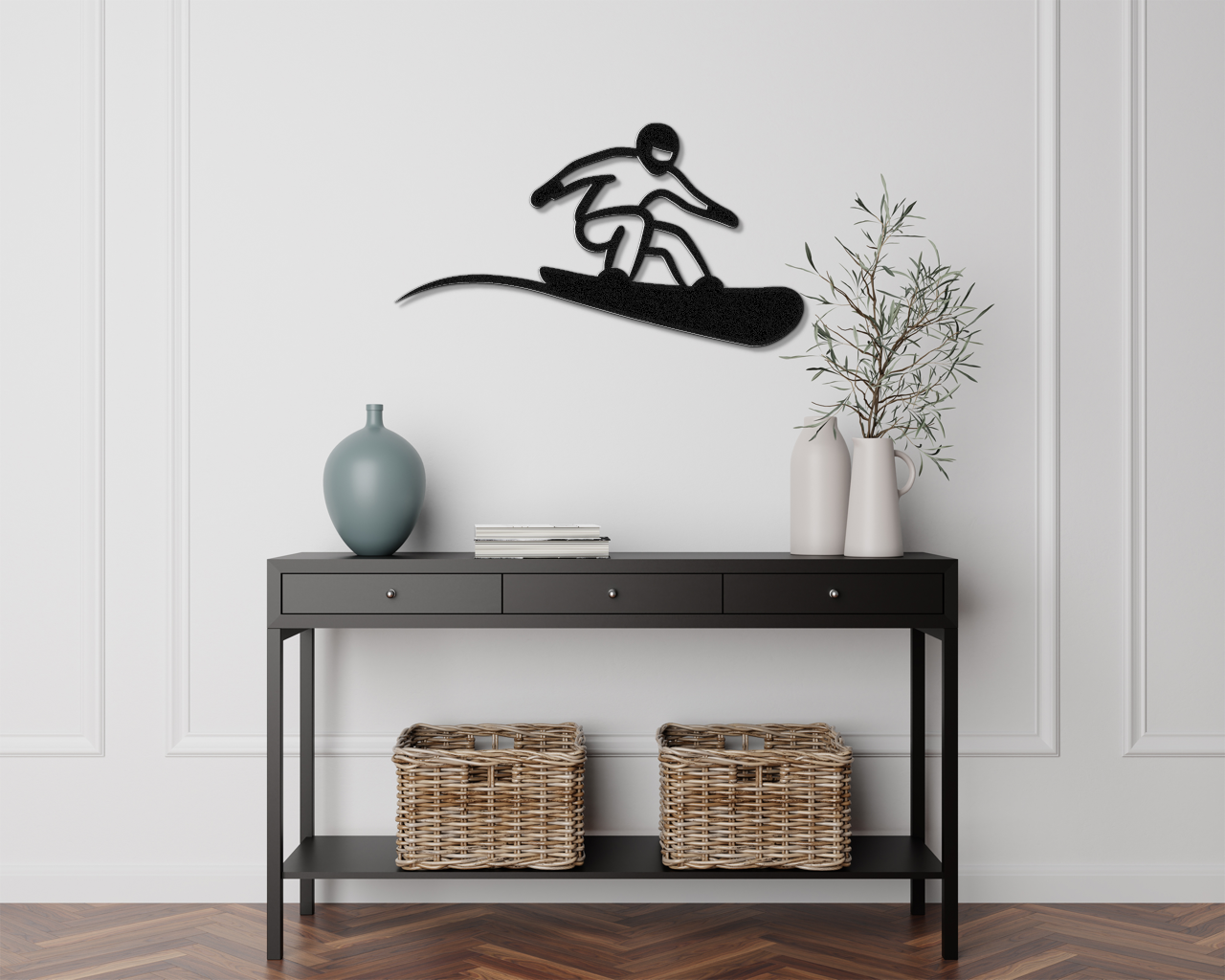 Snowboarding Metal Wall Art