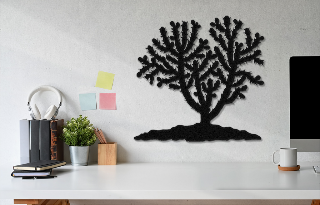 Cholla Cactus Metal Wall Art
