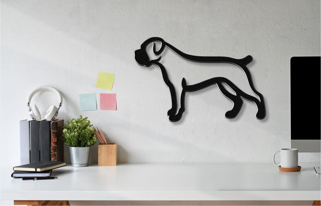 Boxer Dog Metal Wall Art