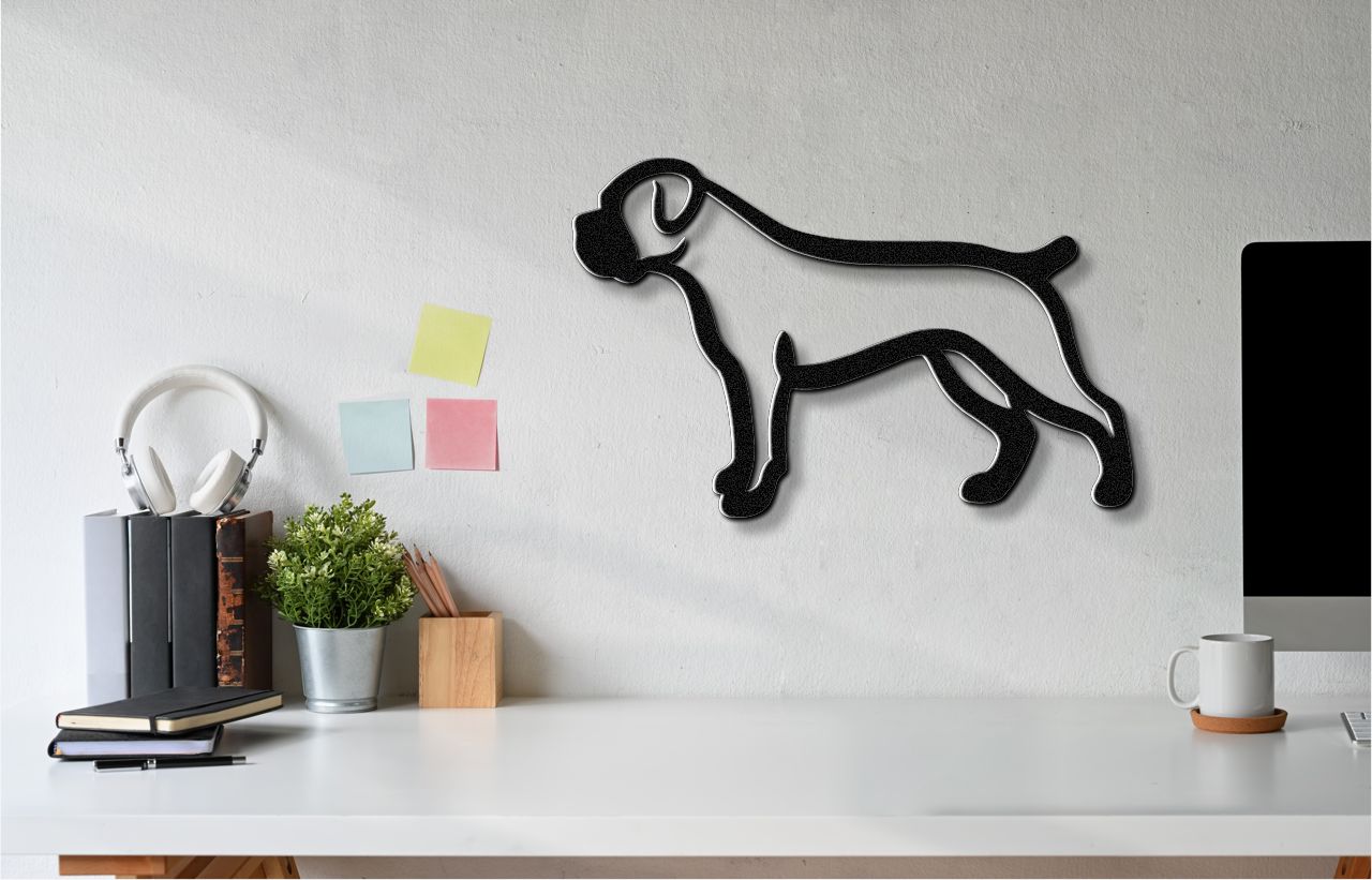 Boxer Dog Metal Wall Art