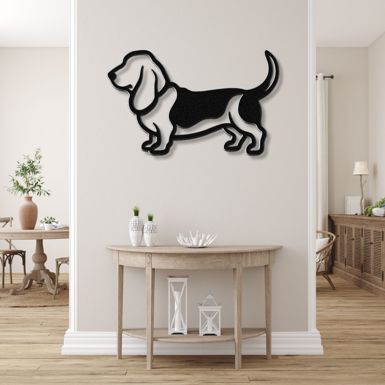 Basset Hound Metal Wall Art