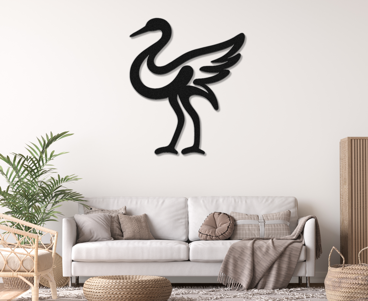 Crane Metal Wall Art