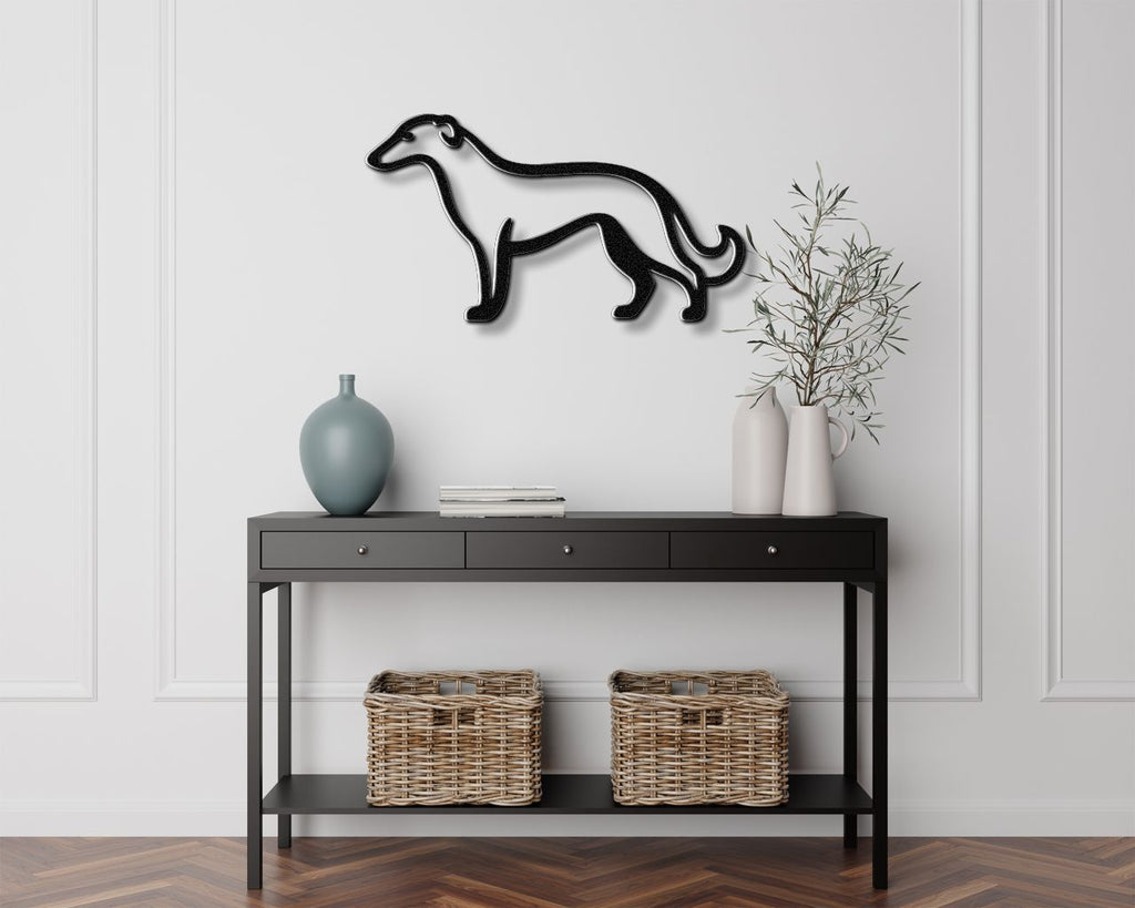 Borzoi Dog Metal Wall Art