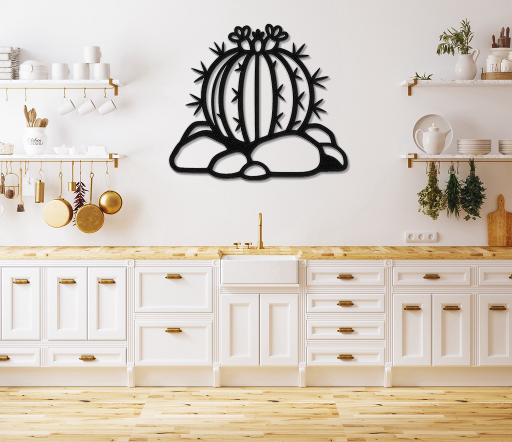 Barrel Cactus Metal Wall Art
