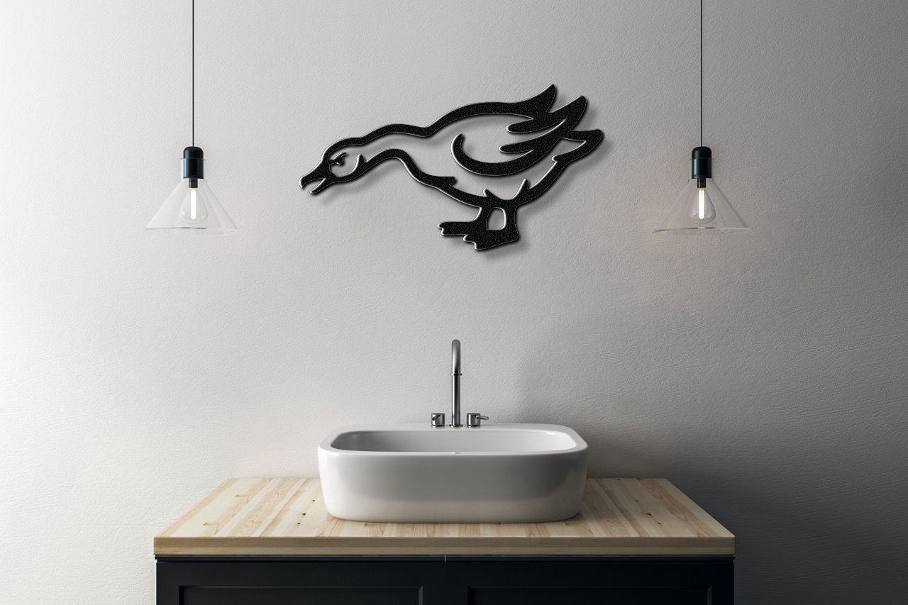 Angry Goose Metal Wall Art