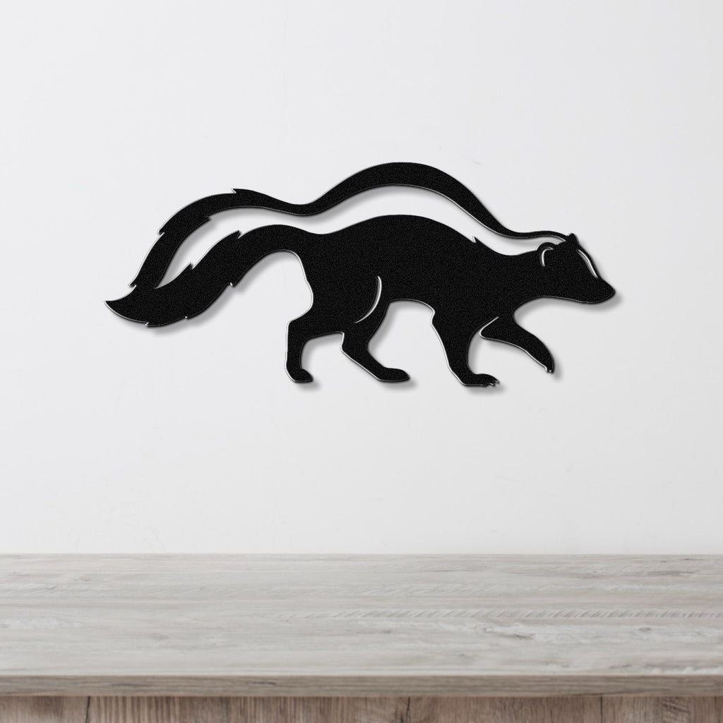 Sneaky Skunk Metal Wall Art