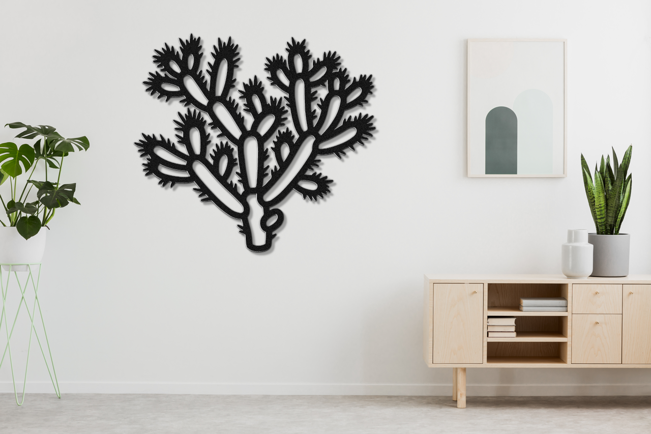 Cholla Cactus Metal Wall Art