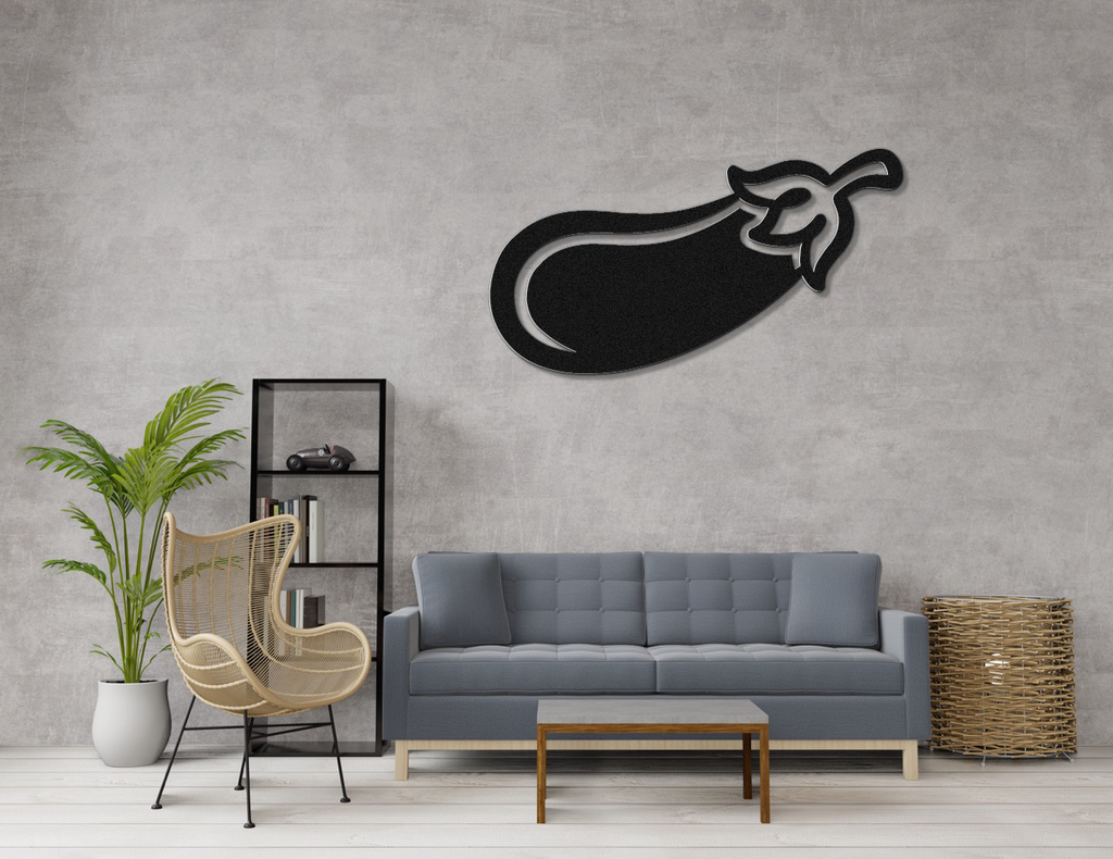 Eggplant Metal Wall Art