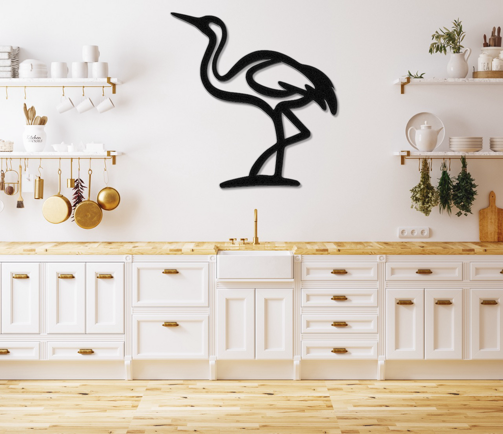 Crane Metal Wall Art