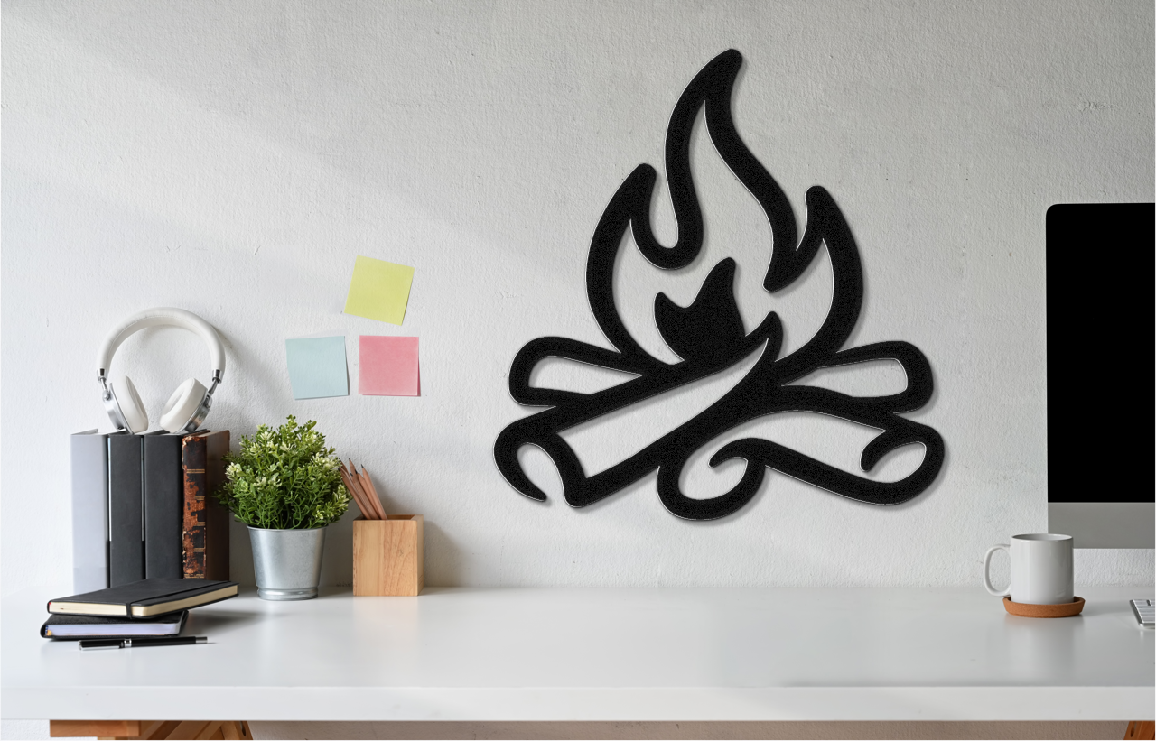 Campfire Metal Wall Art