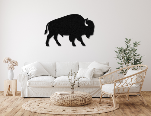 Décoration murale en métal buffle