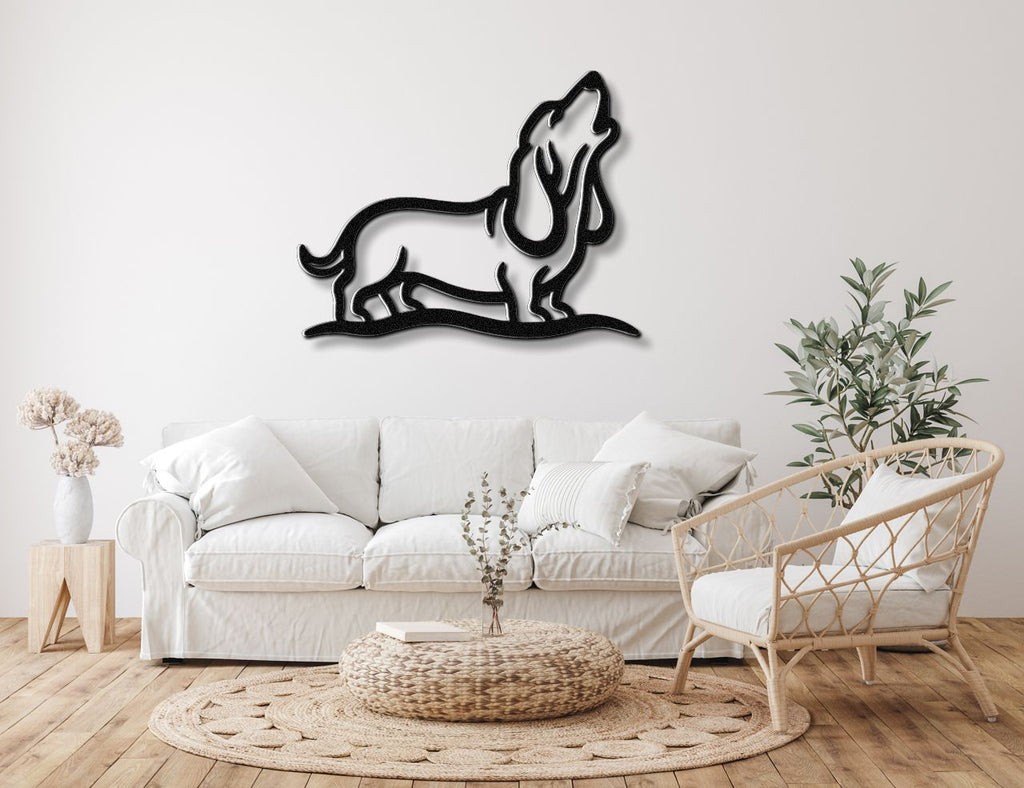 Basset Hound Metal Wall Art
