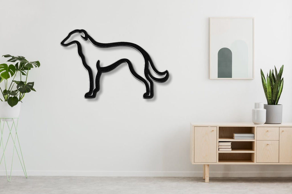 Borzoi Dog Metal Wall Art