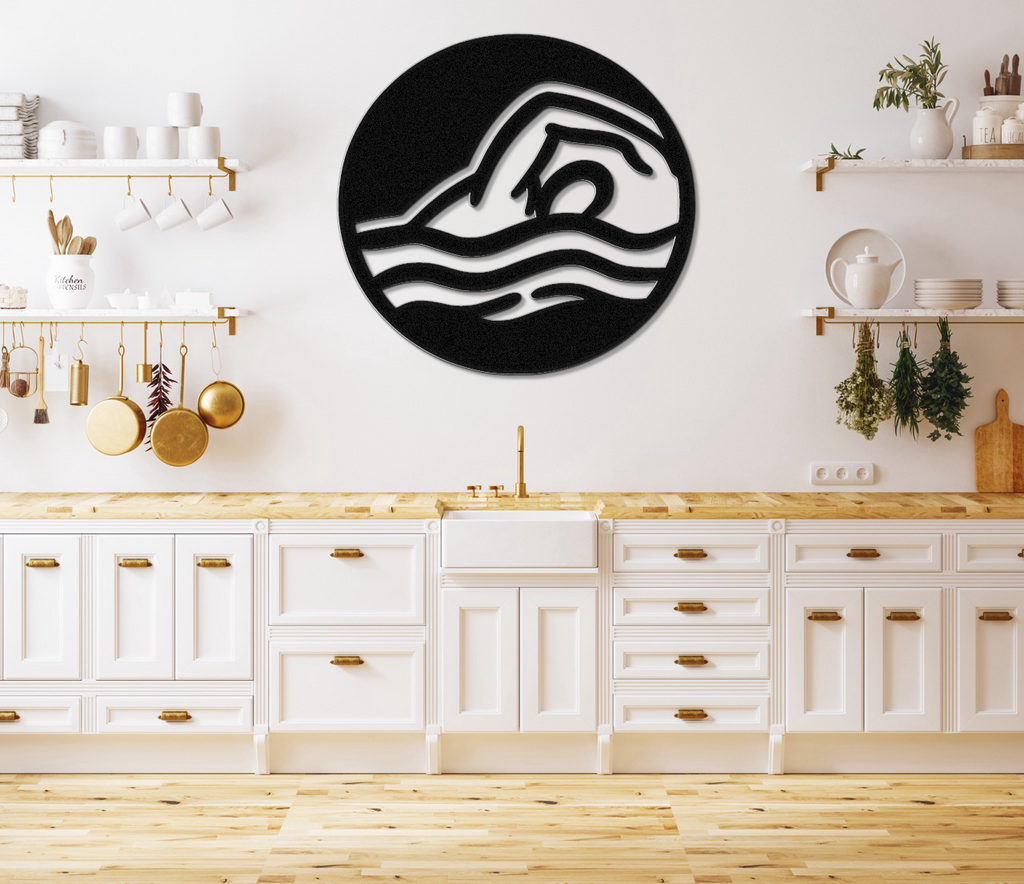 Swimmer Metal Wall Art