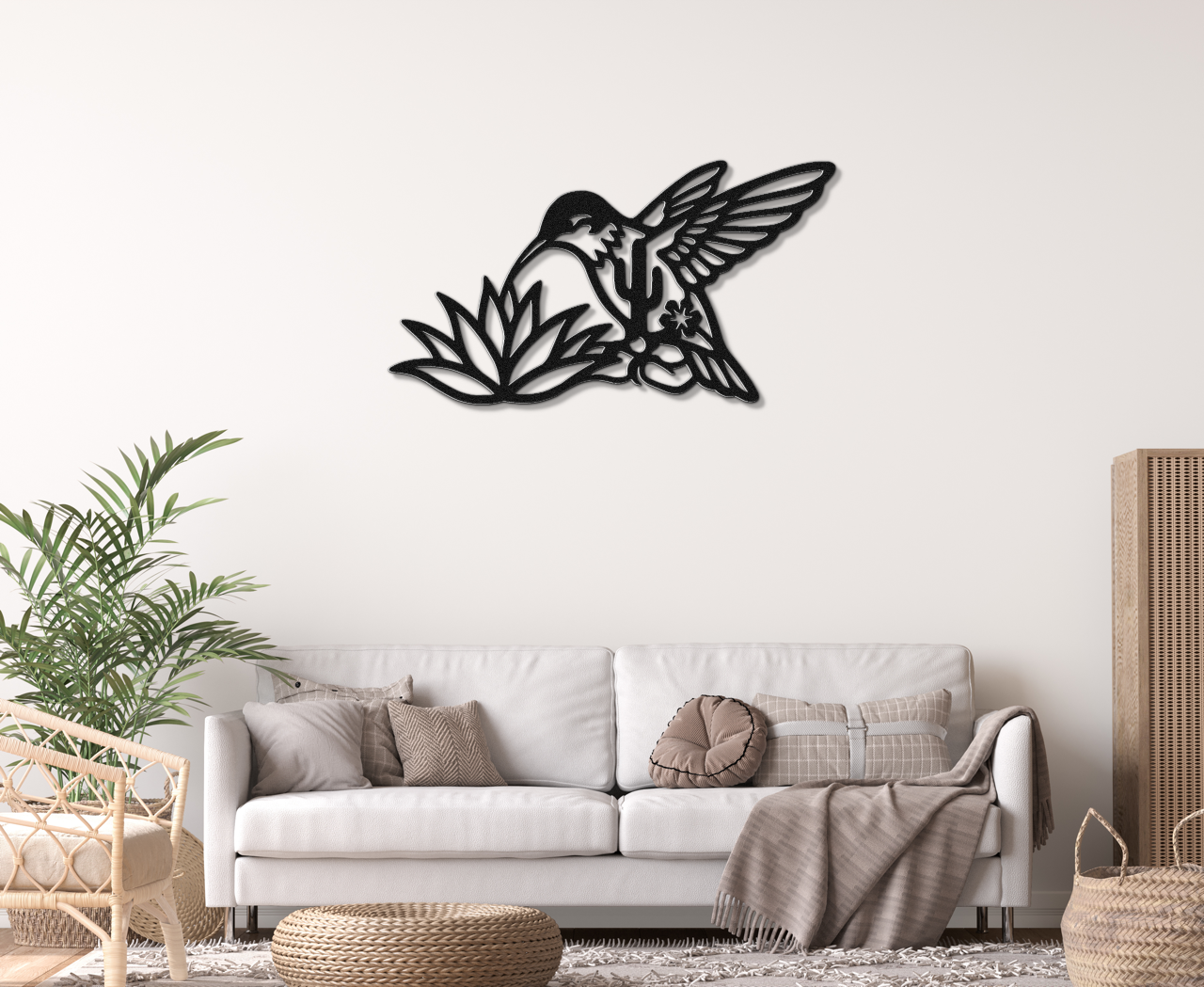 Desert Hummingbird Metal Wall Art