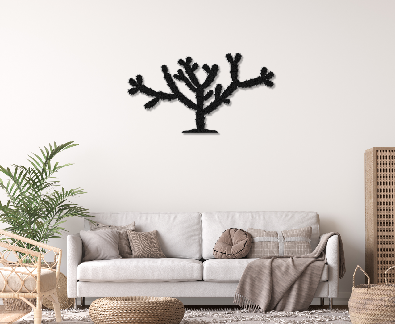 Cholla Cactus Metal Wall Art