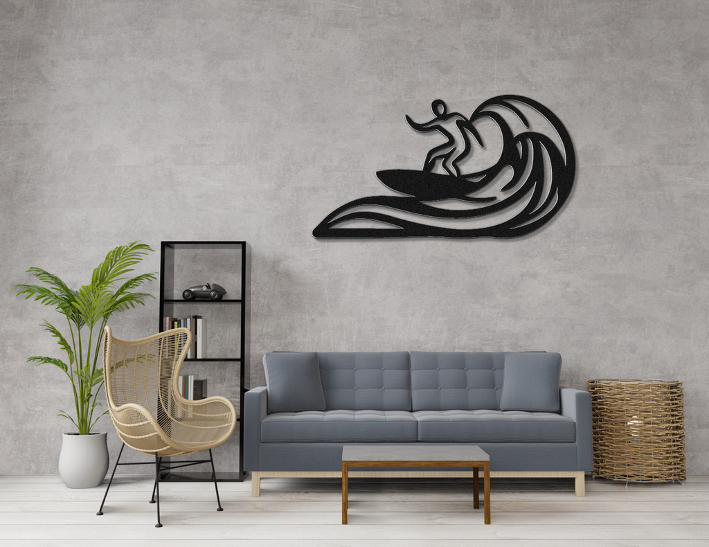 Surfer Metal Wall Art