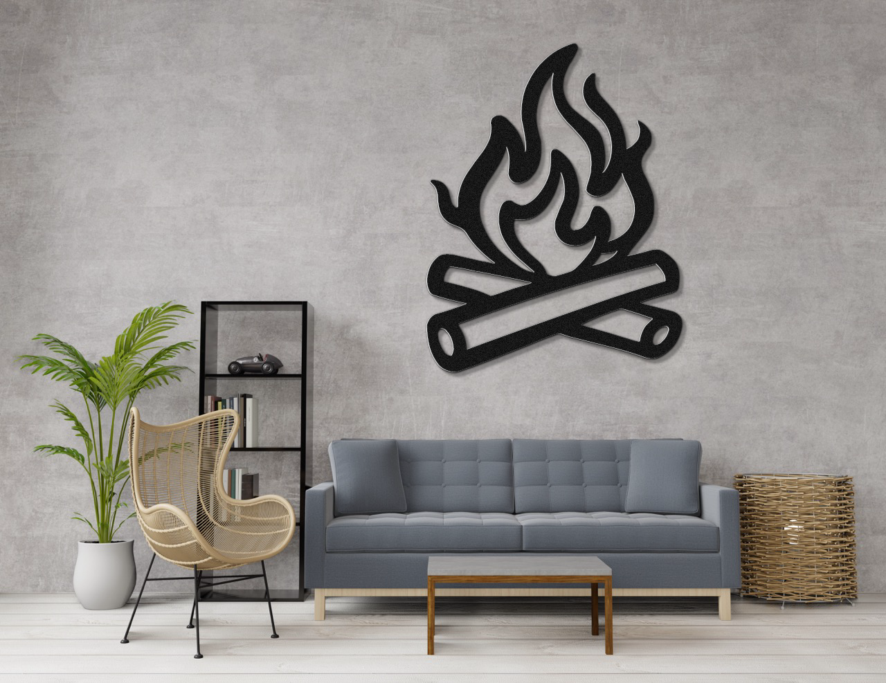 Campfire Metal Wall Art