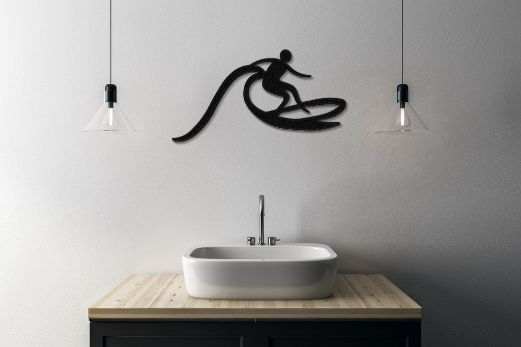 Surfer Metal Wall Art