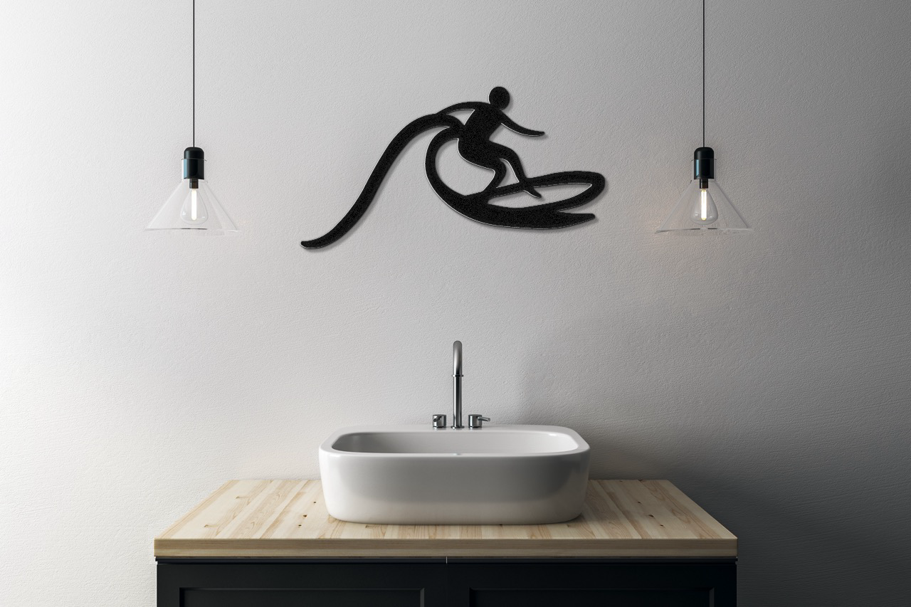 Surfer Metal Wall Art