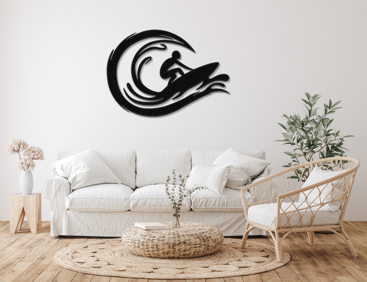 Surfer Metal Wall Art