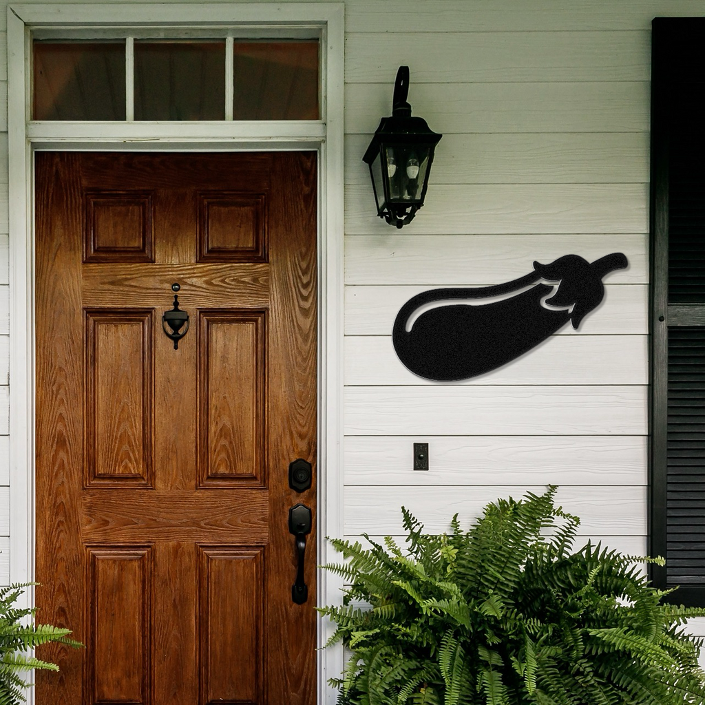 Eggplant Metal Wall Art