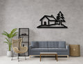 Mountain Cabin Metal Wall Art