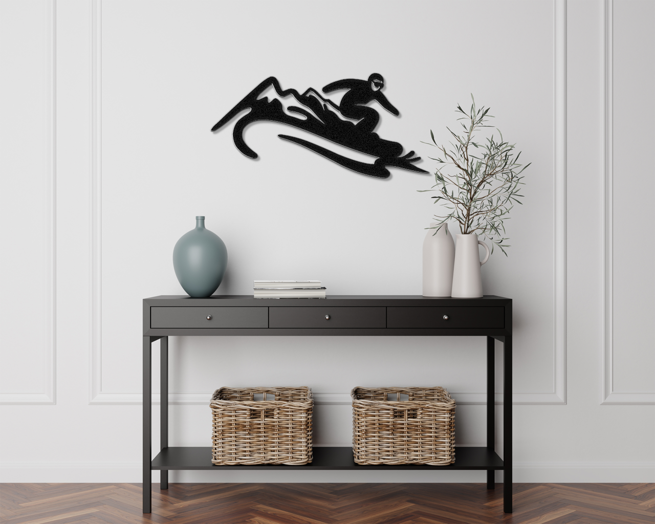 Snowboarding Metal Wall Art