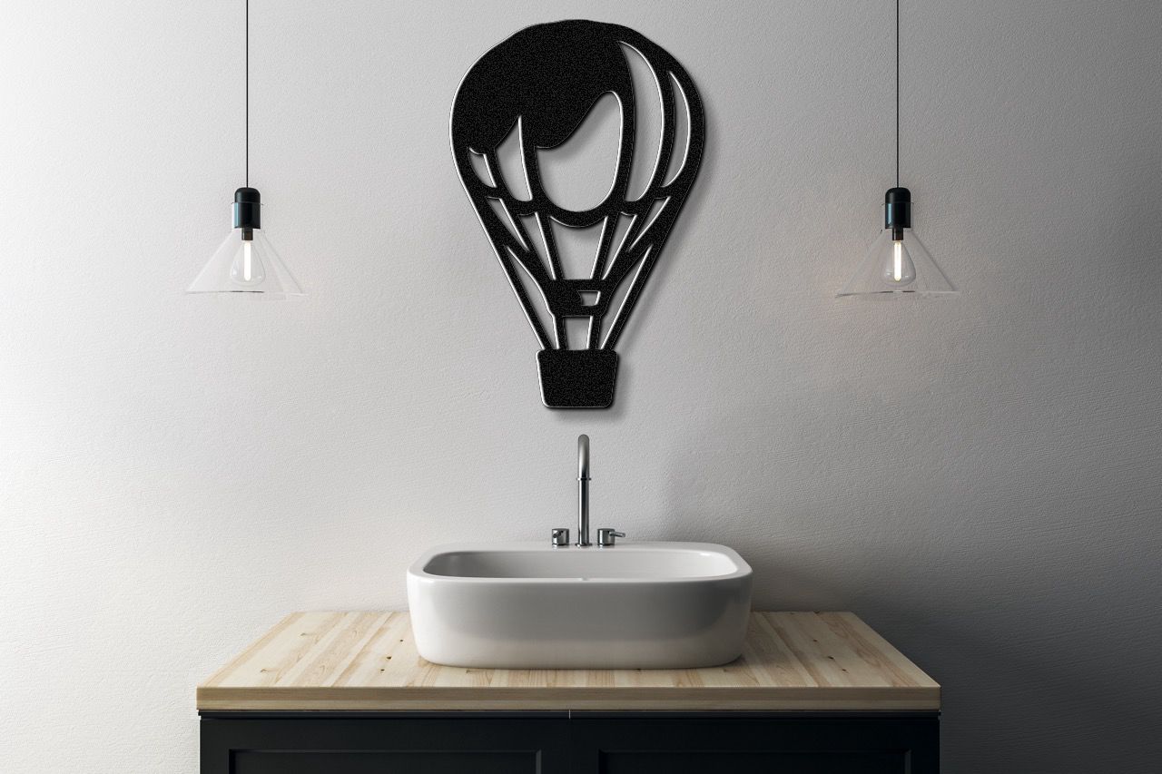 Hot Air Balloon Metal Wall Art