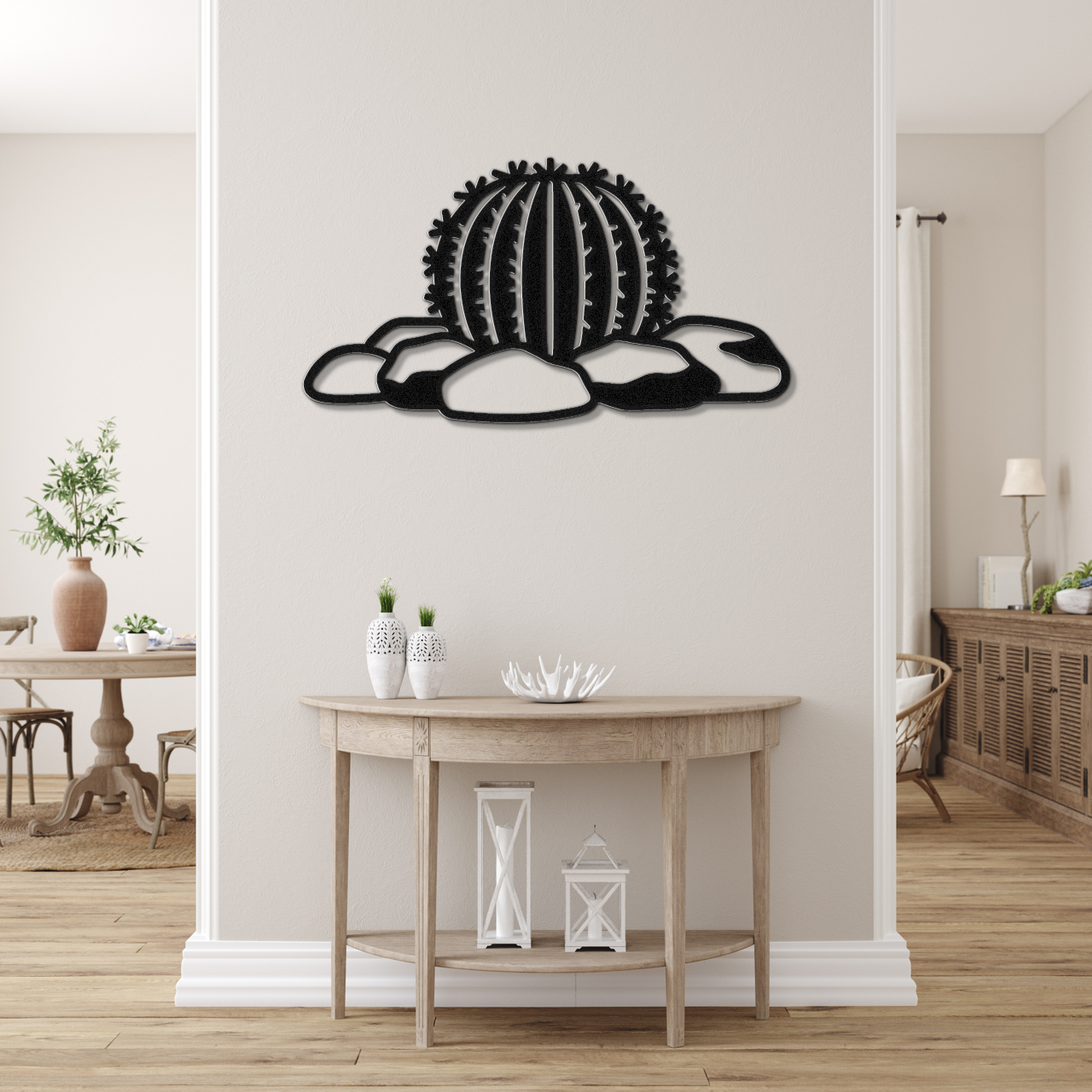 Barrel Cactus Metal Wall Art
