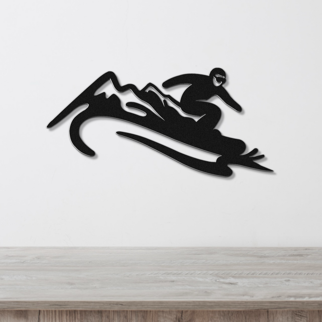 Snowboarding Metal Wall Art