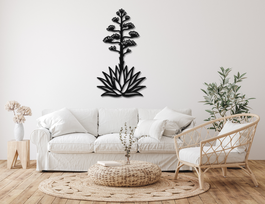 Blooming Agave Metal Wall Art