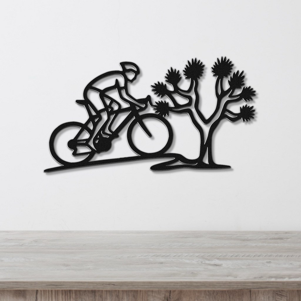 Joshua Tree Cycling Metal Wall Art