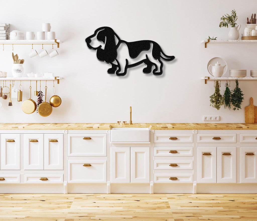 Basset Hound Metal Wall Art
