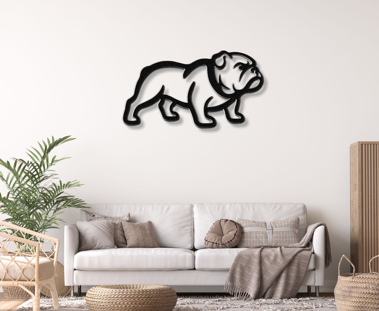 Bulldog Metal Wall Art