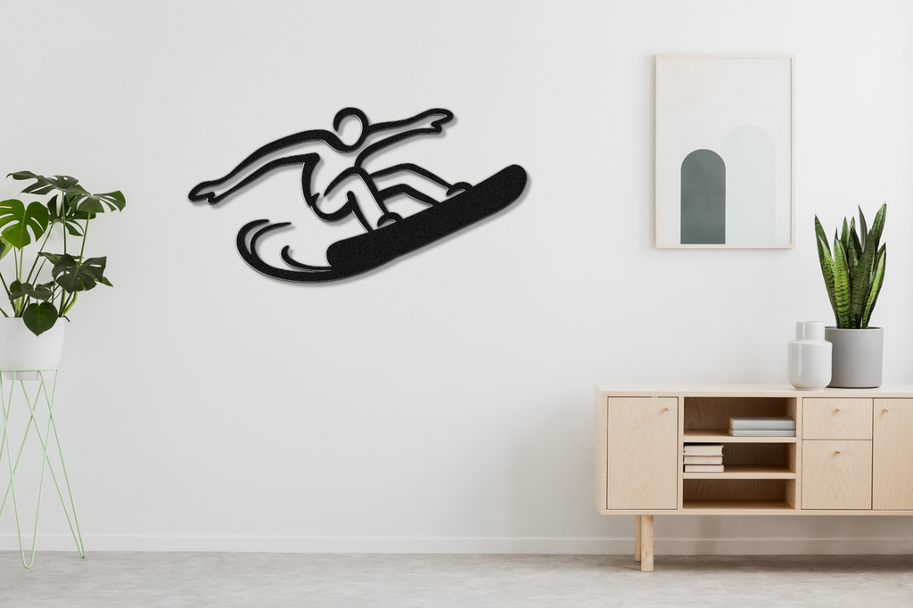 Snowboarding Metal Wall Art