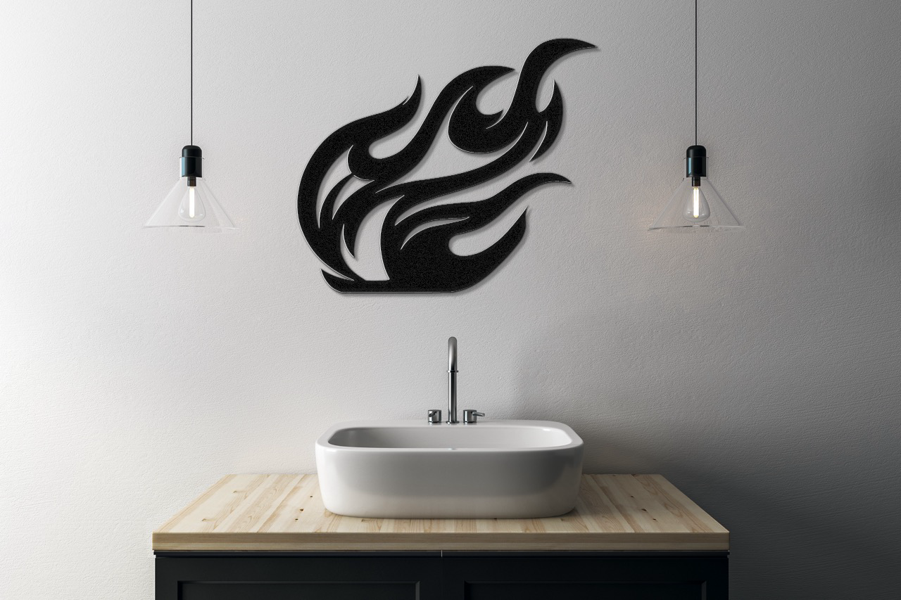 Abstract Fire Metal Wall Art