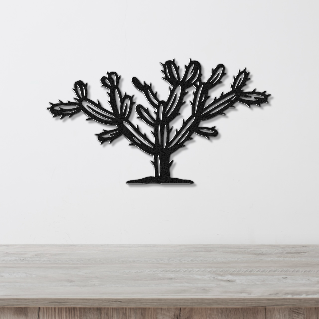 Cholla Cactus Metal Wall Art