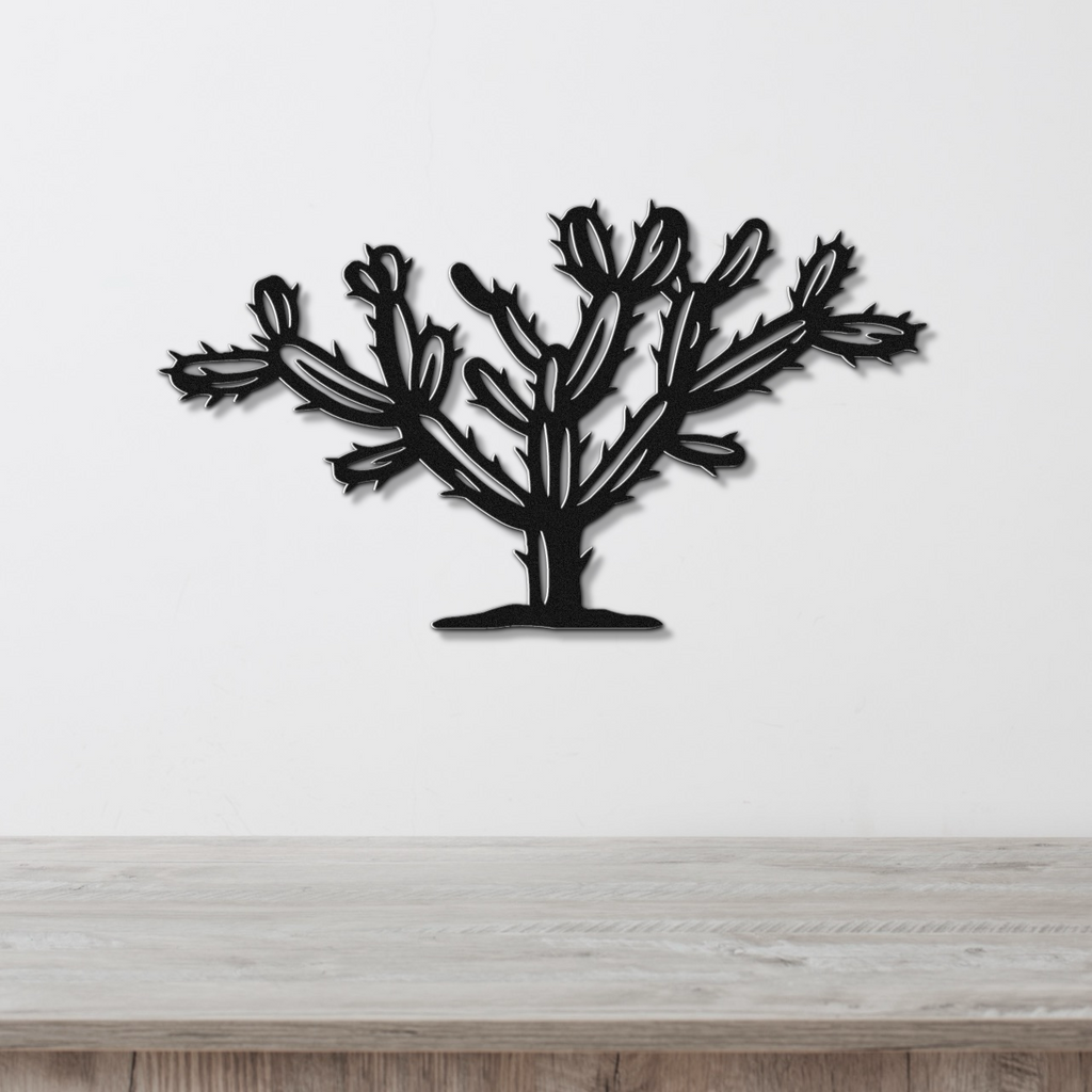 Cholla Cactus Metal Wall Art