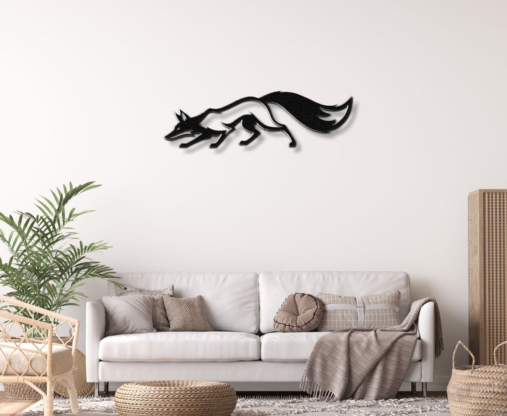 Sneaky Fox Metal Wall Art
