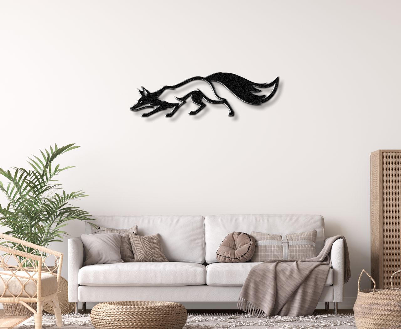 Sneaky Fox Metal Wall Art