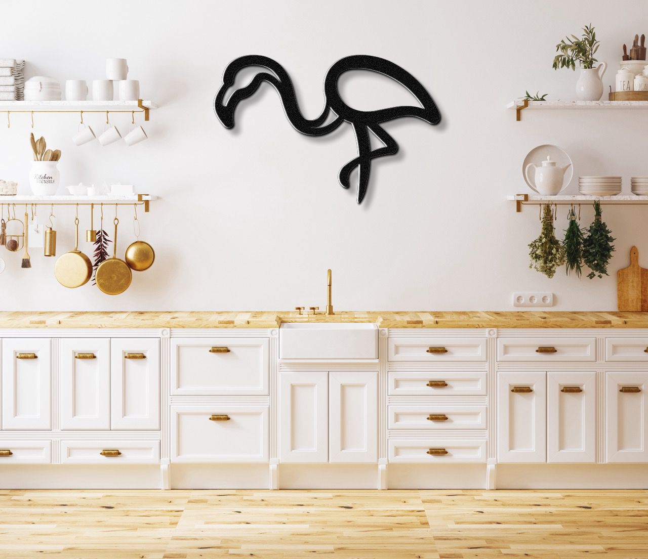 Flamingo Metal Wall Art