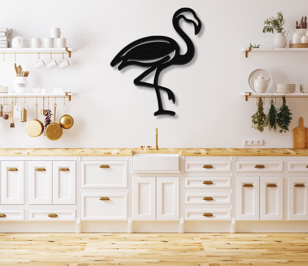 Flamingo Metal Wall Art