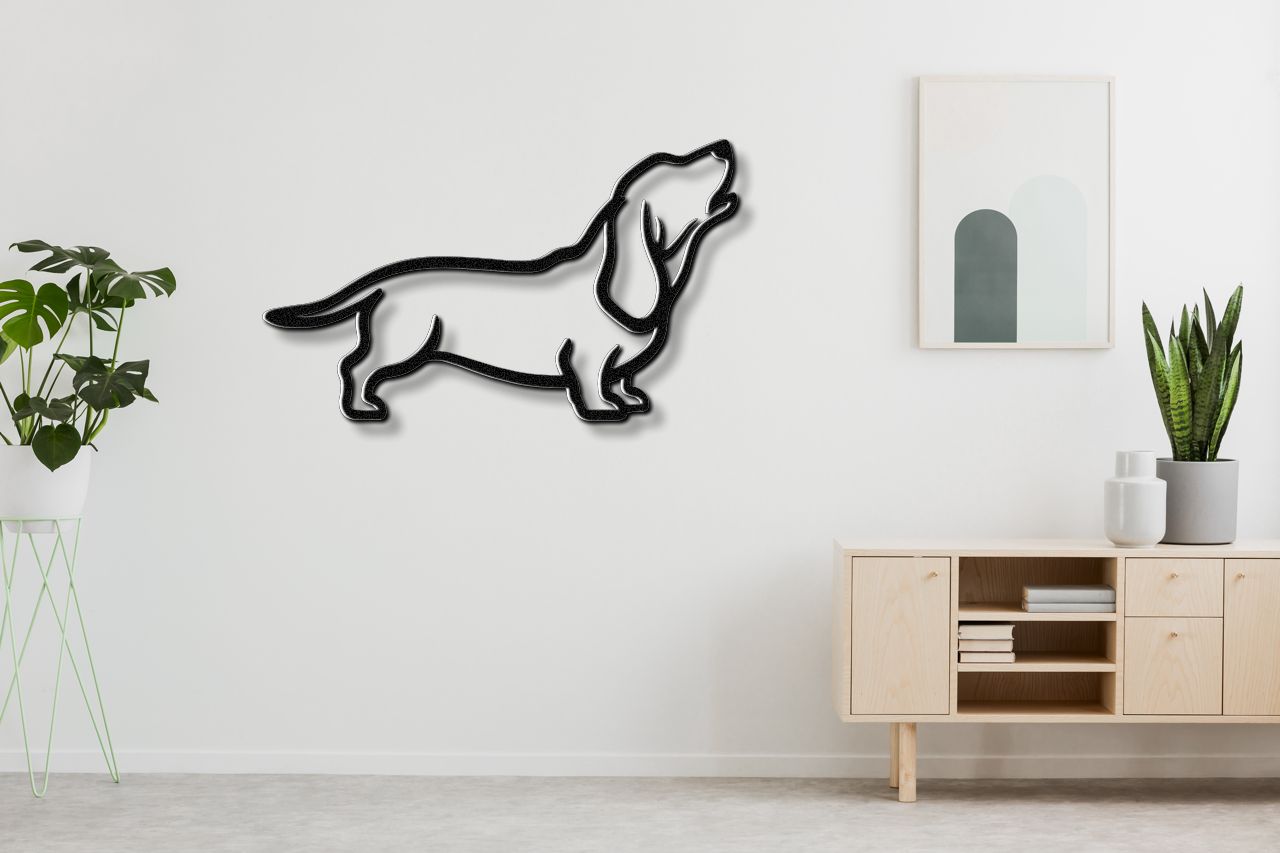 Basset Hound Metal Wall Art