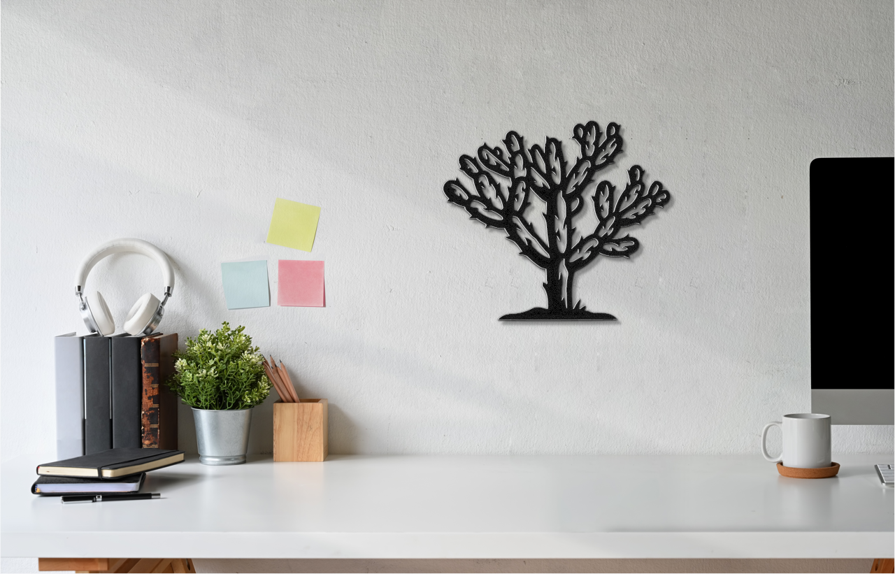 Cholla Cactus Metal Wall Art