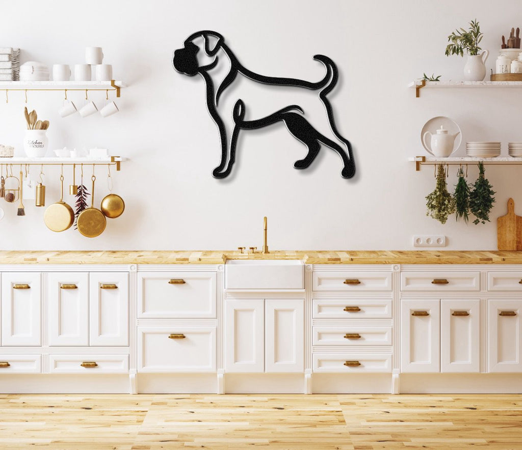 Boxer Dog Metal Wall Art
