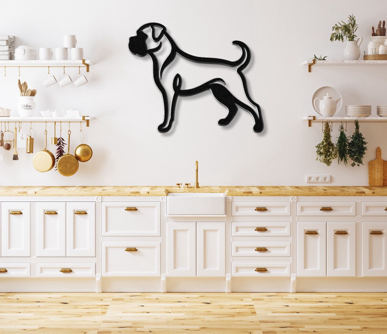 Boxer Dog Metal Wall Art